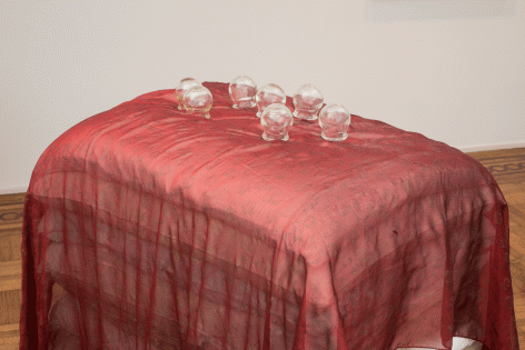 Fred Holland "Beacon", 2015 Pillows, steel, fabric, wood, glass, and plaster 56 x 27 x 21 1/2 inches Detail View
