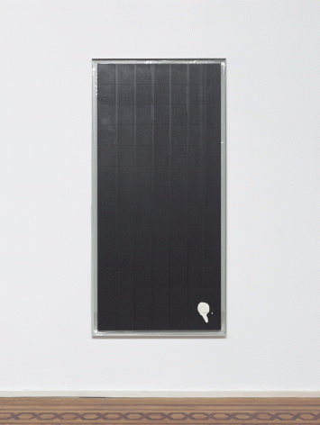 Egan Frantz "Night Scroll #6 (Isosephic Composition in 93)", 2015 SmallCorp Harbor Gray TF-X Aluminum Floater Frame, SmallCorp SP3-PF Panel, .005 Mil Polyester Film, Expression® BufferMount® Drymounting Adhesive, Cottonelle® Kleenex® Brand Toilet Tissue, Performix Black Plasti Dip® Sprayable Thermoplastic, Wax, and Hardware. 55-1/2 x 26-3/4 x 1 inches