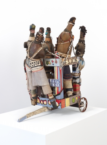John Outterbridge "Captive Image #1, Ethnic Heritage Series", 1981 Mixed media 31 x 28-3/4 x 15 inches