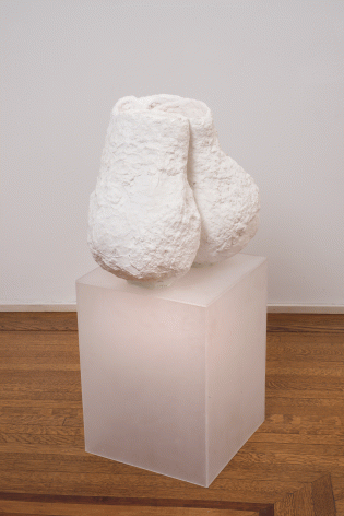 Fred Holland "Balzac", 2015 Plaster, wire, and Plexiglas 38 x 22-1/2 x 15 inches