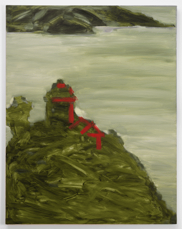 Gang Zhao "Building II", 2016 Oil on canvas 55 x 43 inches