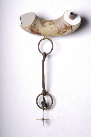 John Outterbridge Ritual Consoled, 2009 Mixed media 30 x 13 1/2 x 3 1/2 inches