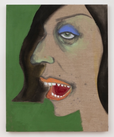 February James, "A Certain Kind of Visibility Makes Us Vulnerable", 2020, oil, oil pastel, watercolor and acrylic on linen, 40 inches by 32 inches (102 centimeters by 81 centimeters). Painting by February James.