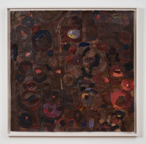 Kianja Strobert, "TBD", 2016, Acrylic and oil on paper, 38 1/2 by 38 inches