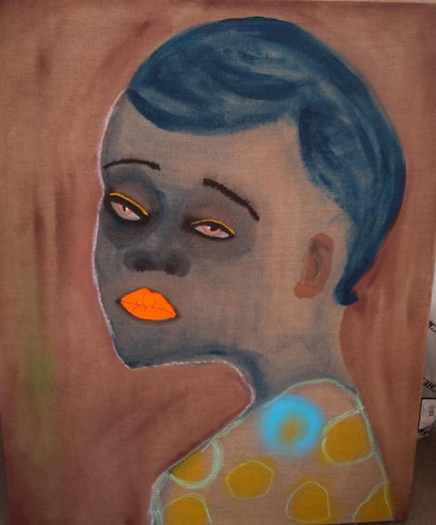 February James, "I can't be your Betty Blue", 2020, oil on linen, 40 inches by 32 inches.