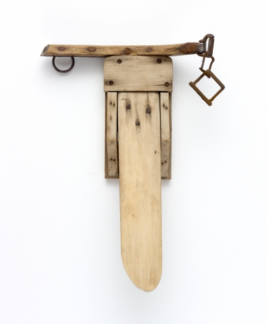 John Outterbridge "5 Pieces", 2011 Mixed media 18-1/4 x 15-1/4 x 5-1/2 inches