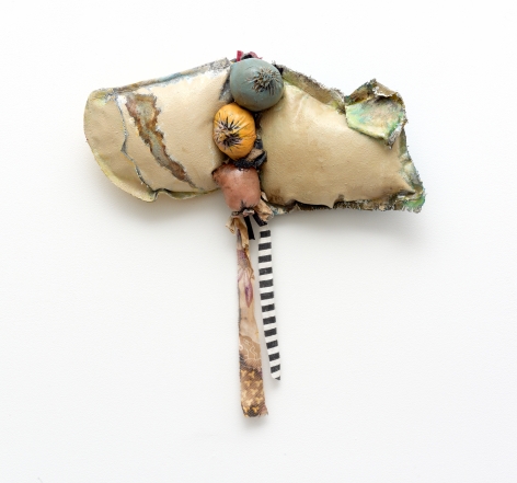 John Outterbridge "Rag and Bag Idiom II", 2012 Mixed media 19 x 18-1/2 x 2-1/2 inches