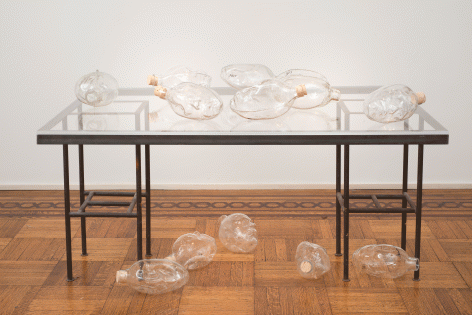 Fred Holland "Buoy", 2015 Steel, Plexiglas, and cast glass 36 x 60 x 42 inches