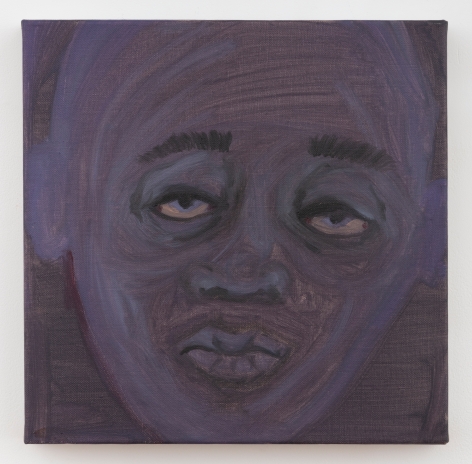 February James, "Learn to Speak When You Are Afraid", 2020, oil, oil pastel, watercolor and acrylic on linen, 12 inches by 12 inches (31 centimeters by 31 centimeters). Painting by the artist February James.