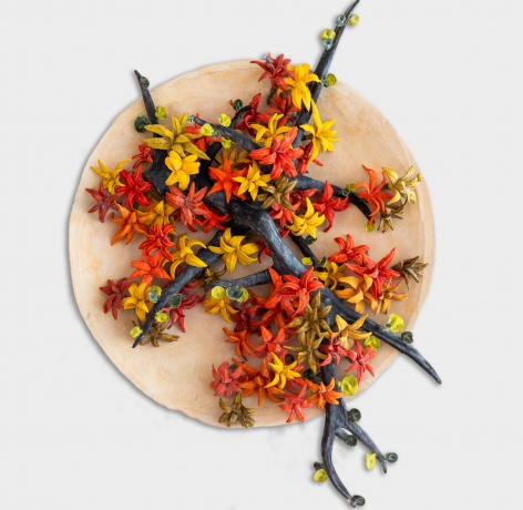 Bradley Sabin Still Life with Antlers and Lilies, 2020