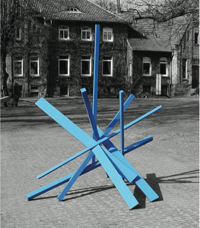 Blue Rhapsody machined aluminum painted blue