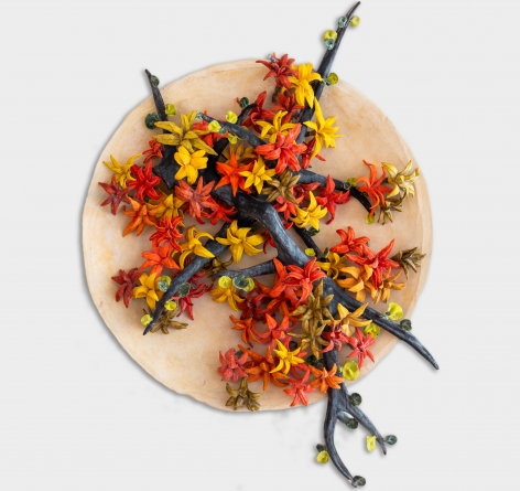 Bradley Sabin Still Life with Antlers and Lilies, 2020