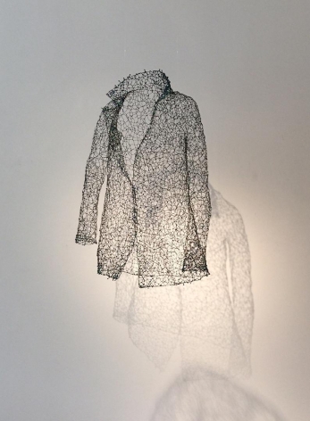 Philospher's Coat black wire, blue and green beads