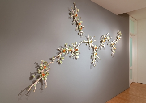 Bradley Sabin Antler Set with Orange Floral Pods