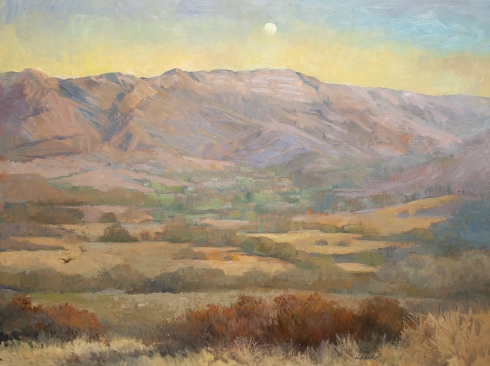 MEREDITH BROOKS ABBOTT, Waxing Moon Over Topa Topa, 2020
