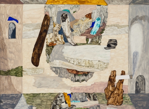 Painting on linen by Gudmundur Thoroddsen