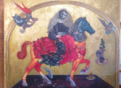The samite-wearing lady