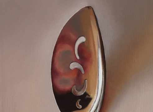 LESLIE LEWIS SIGLER, SIlver Spoon #127, The Out-of-Towner, 2017