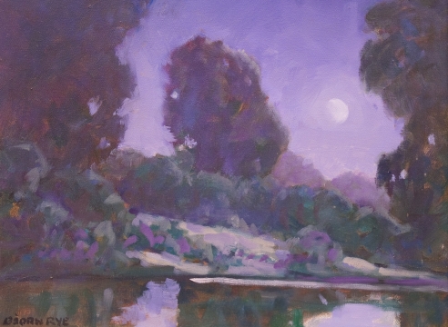 BJORN RYE (1942-1998), Moonlight, Santa Ynez River, 9/17/96