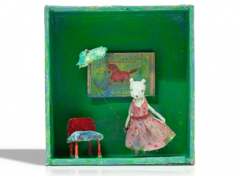 VIRGINIA McCRACKEN , Red Horse, Velvet Chair, 2020