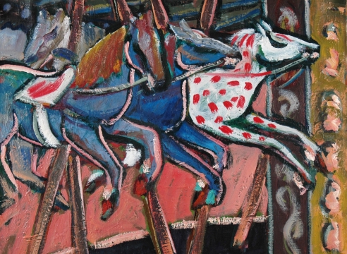 ANDERS ALDRIN (1889-1970), Carousel Horses, c. 1950