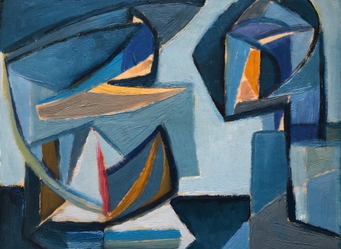 WERNER DREWES (1899-1985), Industrial Nocturne Study, 1951
