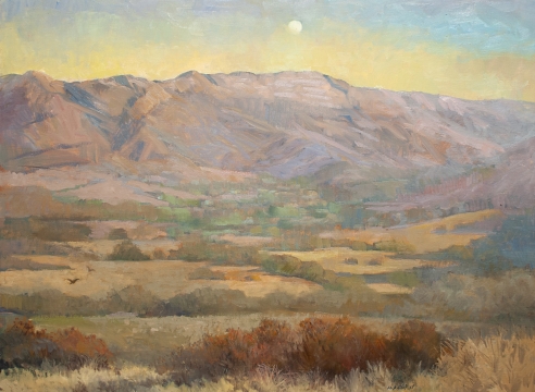 MEREDITH BROOKS ABBOTT, Waxing Moon Over Topa Topa, 2020