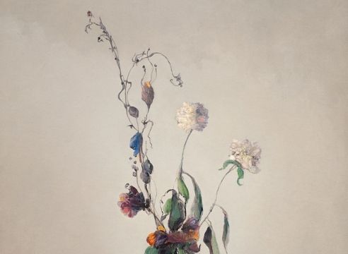 LEON DABO (1864-1960), Vase Blanc Avec Fleurs, c. late 1930s for the San Francisco Fall Show, 2020