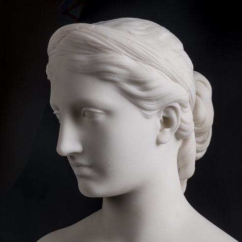 HIRAM POWERS (1805–1873), Proserpine, 1849. Marble, 15 in. high x 9 1/2 in. wide x 6 in. deep (detail).