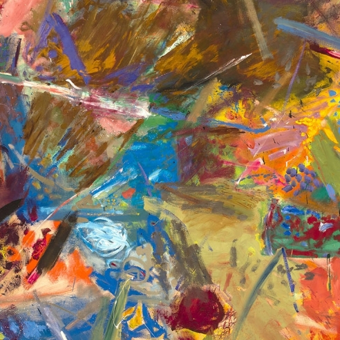 a colorful abstract expressionist painting by Robert Natkin