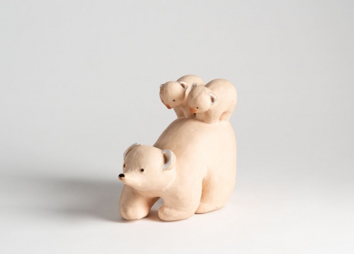 Bear with Two Cubs