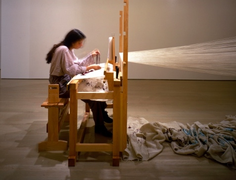 Janine Antoni performance of Slumber