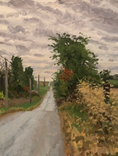 Max Mason, Napton Roadside, Oil On Canvas