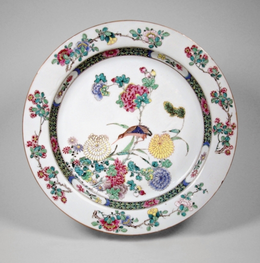 Fine Chinese Rose Verte Plate