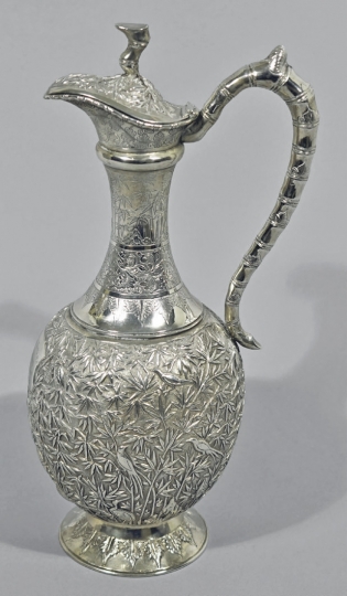 Chinese Export Silver Claret Jug