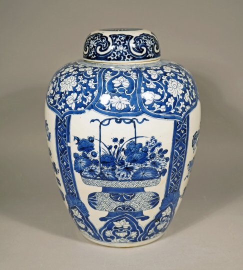Blue and White Jar and Cover