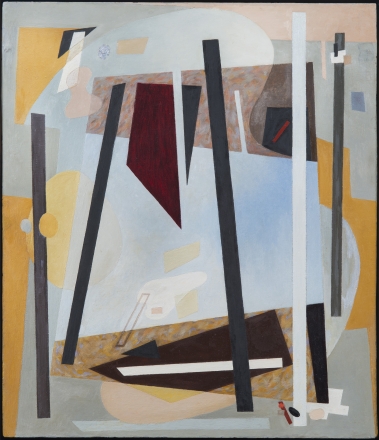 Alice Trumbull Mason, "Bearings in Transition," 1947, oil on masonite, 26 1/2 x 23 in.