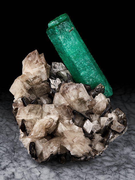 Emerald on Dolomite with Muscovite