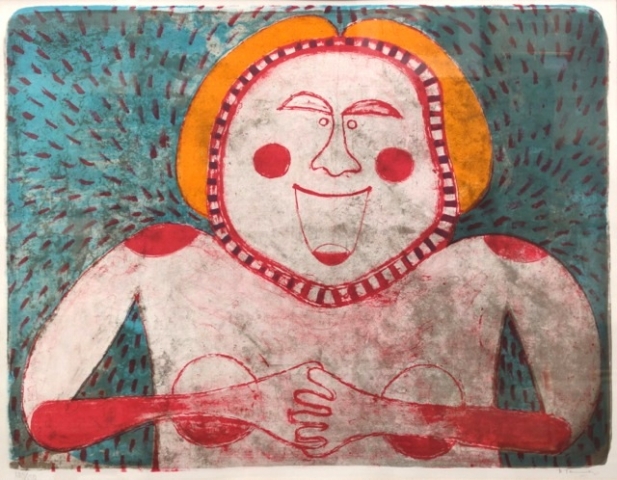 Rufino Tamayo, Woman Smiling from the 'Women' Suite, 1969