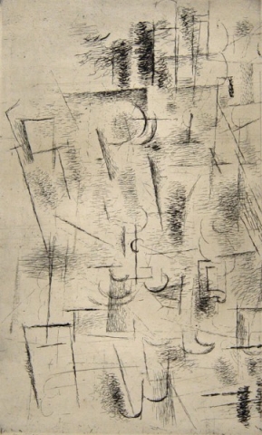 GEORGES BRAQUE Composition (Nature morte aux verres) 1912
