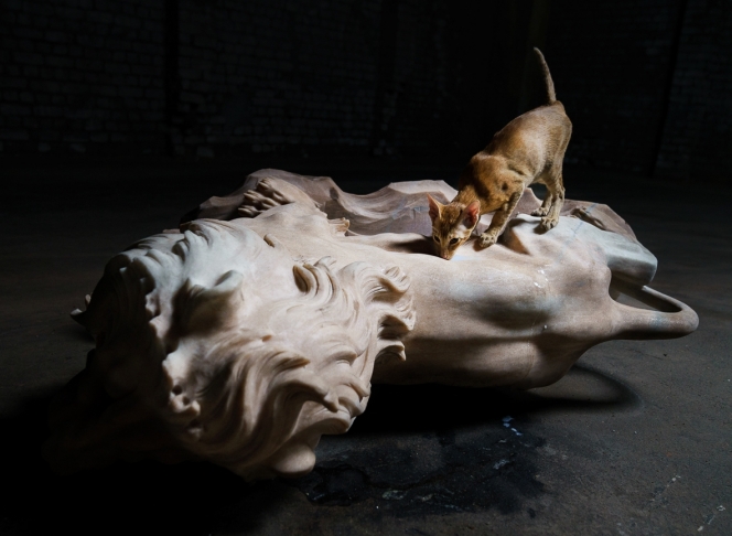 Nina Beier installation at the Riga International Biennial of Contemporary Art