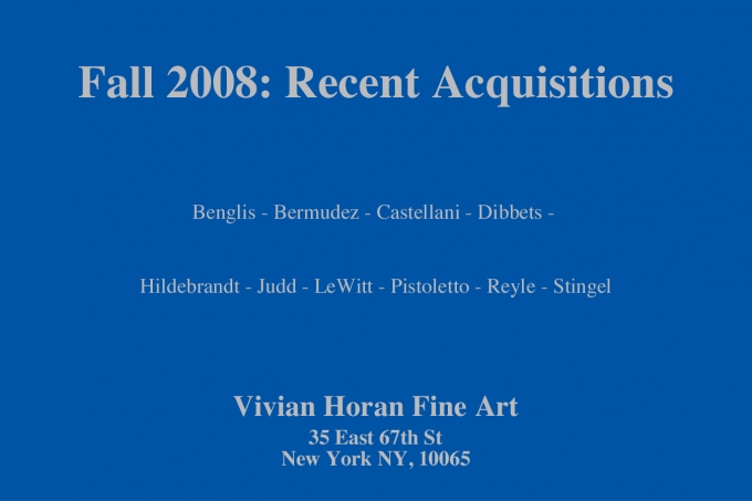 Fall 2008: New Acquistions