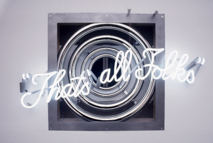 Untitled, 1998, Chromed Steel, neon light, Dimensions variable