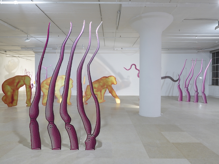 Katja Novitskova, Installation view, Approximation (Storm Time), Greene Naftali, New York, 2016