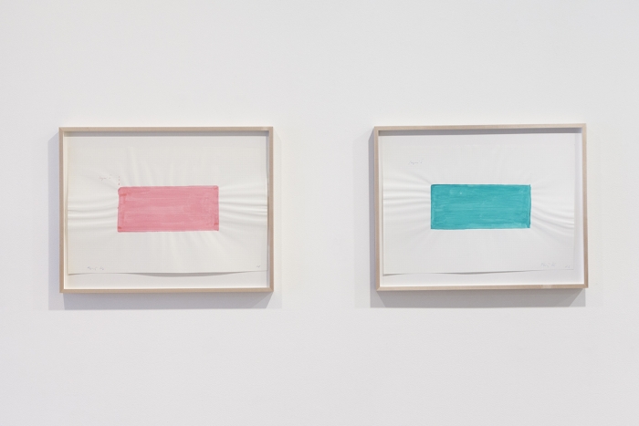 Günther Förg Capri I and Capri I, 1976 Acrylic on paper Paper: 15 3/4 x 24 1/2 inches (40 x 62.2 cm) Frame: 20 3/8 x 26 1/4 inches (51.8 x 66.7 cm)