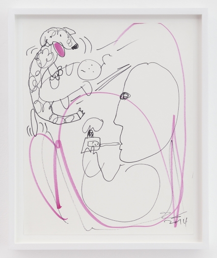 Trevor Shimizu Vape Dad 4, 2014 Ink on paper Paper: 17 x 13 1/2 inches (43.2 x 34.3 cm) Frame: 19 1/4 x 16 x 1 1/2 inches (48.9 x 40.6 x 3.8 cm)