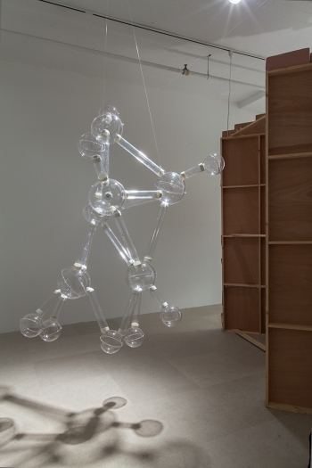 William Leavitt, Warp Engines, 2009, Mixed media installation with sound, 108 x 144 x 144 inches