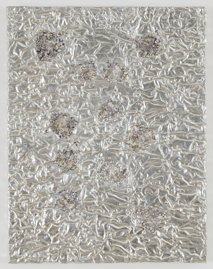Josef Strau Depression, 2018 Tin plate, tin wire, acrylic, ballpoint pen on canvas 18 x 14 x 1 inches (45.7 x 35.6 x 2.5 cm)