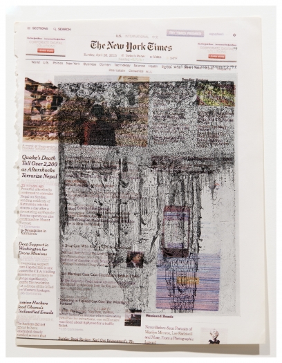 Wade Guyton Untitled (The Cathedral), 2015 Epson DURABrite inkjet on book paper Paper: 10 1/2 x 8 1/8 inches (26.7 x 20.6 cm) Frame: 17 1/2 x 16 inches (44.5 x 40.6 cm)