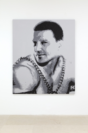 Mathieu Malouf, Stefan, 2017, Acrylic and glitter on canvas, 72 x 60 inches (182.9 x 152.4 cm)